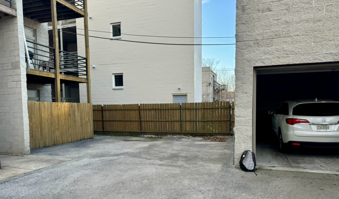 Parking garage and lot on 61st and Ellis Avenue across from University of Chicago